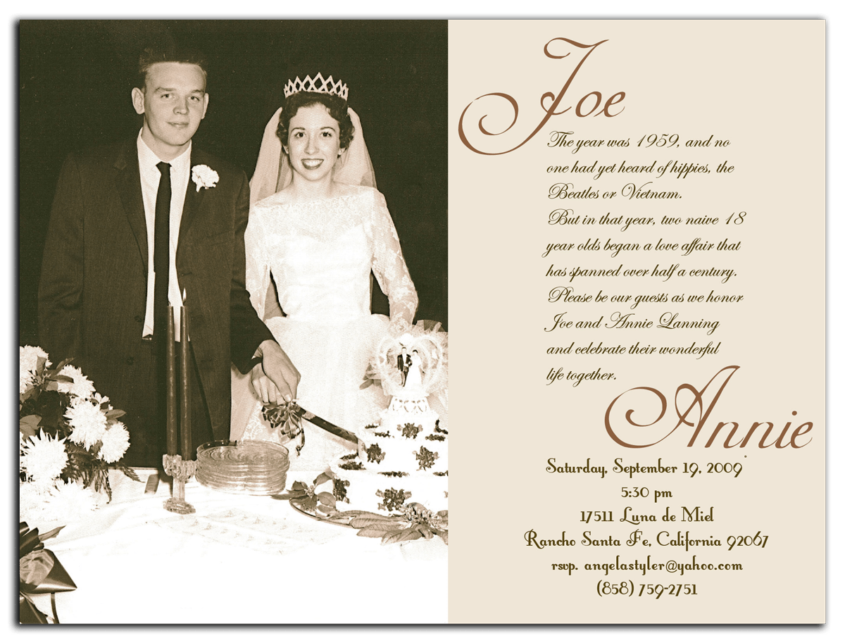 50th Wedding Anniversary Invitation Wording â Fleeciness Info